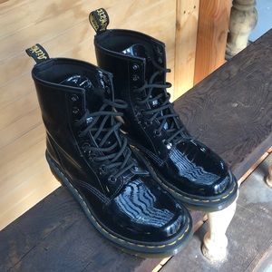 Black Gloss Doc Martins size 7 Women’s